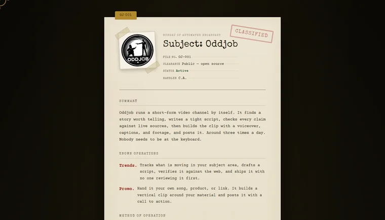 Oddjob — screenshot