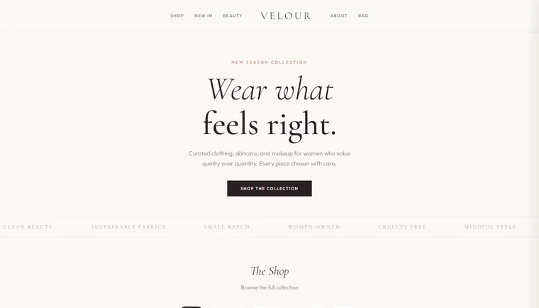 Velour — screenshot